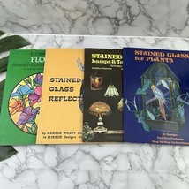 Stained Glass Vintage Pattern Book Lot of 4 70s Lamps Plants Mirrors Floral - $607.47 MXN