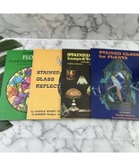 Stained Glass Vintage Pattern Book Lot of 4 70s Lamps Plants Mirrors Floral - $612.27 MXN