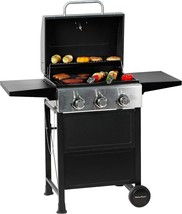 30,000 Btu Patio Garden Barbecue Grill With Two Foldable, Stainless Steel. - $258.96