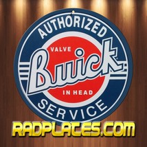 Buick Service Vintage Retro Aluminum Metal Sign 12&quot; Round - £16.93 GBP