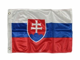 12x18 12''x18'' Slovakia Rough Tex Knitted Flag Banner Grommets - £14.37 GBP