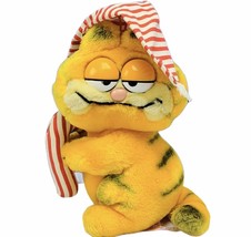 Garfield plush stuffed animal vtg 1978 united fun farm candy cane Dakin hat RARE - £30.97 GBP
