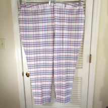 Cato Pencil Ankle Womens Pants Size 28W Plaid Stretch Inseam 28.5&quot; Pocke... - $14.95
