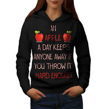 Wellcoda Apple Day Keep Away Womens Hoodie, Funny Casual Hooded Sweatshirt - £28.39 GBP