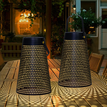 Solar Lanterns Outdoor Light Waterproof, 2 Pack Hanging Yard Decor Outdo... - $43.45