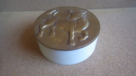 Michael Aram Chinese Zodiac Ox Taurus Bull Marble Antique Goldtone Trinket Box - £47.96 GBP