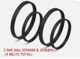 2 Bissell ProHeat 2X Belt Sets 2036688 &amp; 2036804 4 BELTS TOTAL - £5.45 GBP