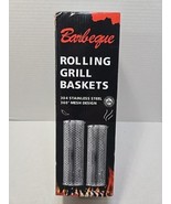 Grill Basket &amp; Acc 2 PCS Rolling Grill Baskets for Outdoor Barbecue Gril... - $23.56 CAD