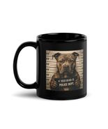 Dog face Pit Bull Dog Wanted Poster Coffee Tea Travel mug shot Black Glo... - $10.89