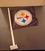 Pittsburgh Steelers Car Window Flag Double Sided Three Diamonds NFL AFC North - £11.01 GBP