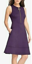 DKNY Dress Fit and Flare Sz-16 Purple - £39.85 GBP