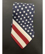 Vintage Tommy Hilfiger American Flag Logo Tie Made In USA Patriotic - $9.89