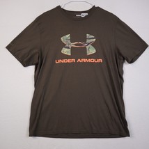 Under Armour Heatgear Loose Fit Real Tree Camo TShirt L Brown Short Sleeve Mens - £8.68 GBP