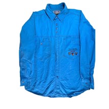 Vintage Bugle Boy Button Down Mens Shirt M Blue Cotton - £12.80 GBP