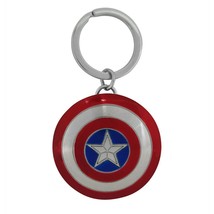 Captain America Movie Metal Shield  Keychain Grey - £12.77 GBP