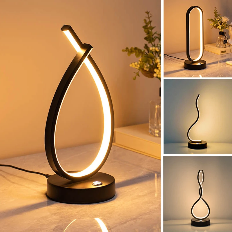 Modern LED Table Lamp Touch Swith Light For Living Bedroom Bedside Study... - $40.61+