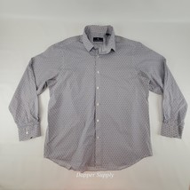 Hart Schaffner Marx Mens Shirt XL Long Sleeve Geometric Print Cotton Blend - $45.95 CAD