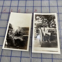 Vtg Photograph 1930s Soldiers Artillery Panama Canal Zone Fort Clayton - £9.99 GBP