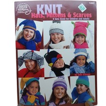 Knit Hats Mittens &amp; Scarves Pattern Book By Edie Eckman 1985 American Sc... - $18.39