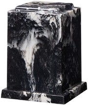 Large 225 Cubic Inch Windsor Elite Black Marlin Cultured Marble Cremation Urn - $239.99