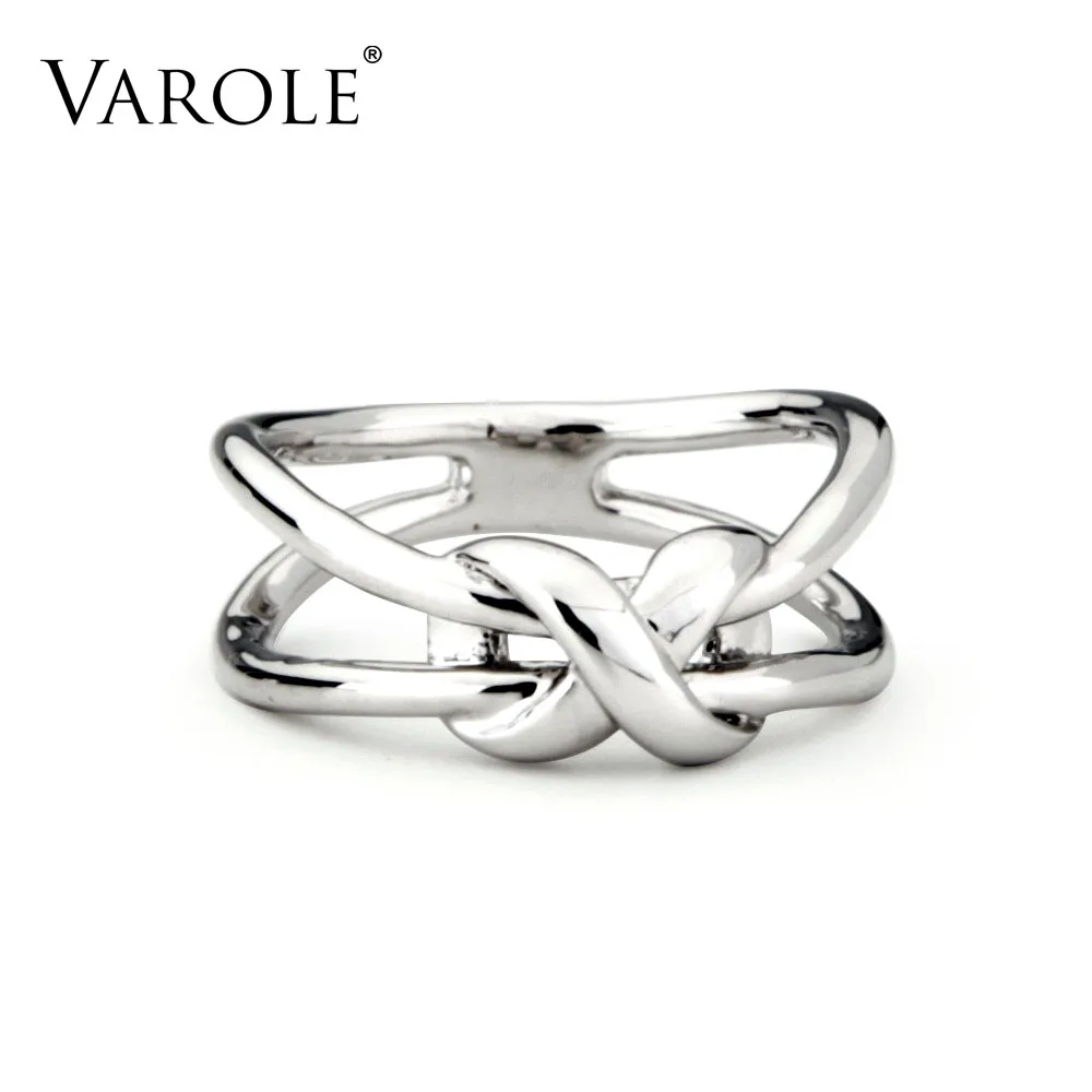 Double Line Knotting Rings For Women Unique Design Fashion Jewelry  Gifts Anel F - £14.63 GBP