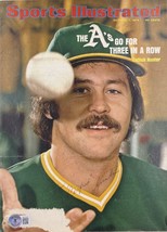 Jim Catfish Hunter Signé A&#39;s SPORTS Illustrated Revue Housse Bas BH71210 - £85.27 GBP