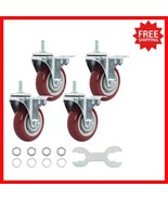 Heavy-Duty 4-Inch Swivel Caster Wheels with Lock - Smooth Mobility &amp; 220... - $63.34 CAD