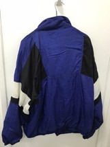 Vtg 90s Bill Blass Mens Royal Black Windbreaker Tracksuit Jacket X-Large... - $49.49