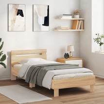 vidaXL Bed Frame Sonoma oak Engineered wood Twin Tough Twin Bed Frame - €223,88 EUR