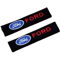 Ford Seat Belt Cover Seatbelt Shoulder Pad Embroidered Logo Red Lettering 2 pcs - £10.27 GBP
