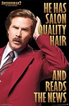 Anchorman 2 Movie Poster ~ Salon Hair 22x34 Will Ferrell Legend Ron Burgundy - £6.94 GBP