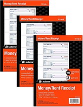 Adams Money and Rent Receipt Books New Color Cover, 3 Part Carbonless, 3 Pack, - £33.95 GBP