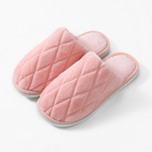 Autumn Winter Women Plush Cotton Slippers Soft Bottom Home Shoes Men Slippers In - £20.76 GBP