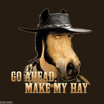 Horse T-Shirt Unisex Make My Hay S M L XL 2XL Cotton NWT Short Sleeve - £17.47 GBP