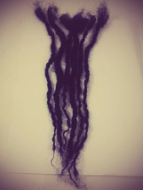 100% Human Hair handmade Dreadlocks 6 pieces Violet stretch up to  10-11'' - $24.70