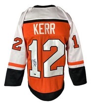 Tim Kerr Philadelphia Firmado Naranja Camiseta Hockey SPORTS Integridad - £77.09 GBP