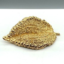 Vintage Gold Dipped Vermeil Leaf Brooch, Eggert Botanical Jewelry, Flora Danica, - £30.92 GBP