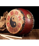 Yellow cowhide Chinese toon drum 12 inches Chinese percussion instruments - $399.00