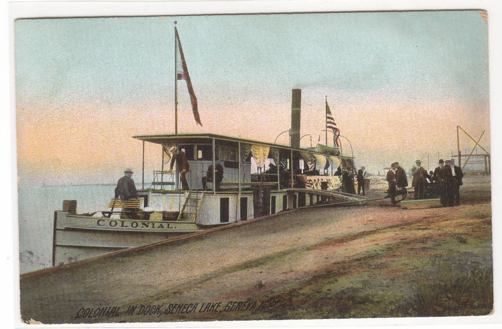 Primary image for Steamer Colonial at Dock Seneca Lake Geneva New York 1909 postcard