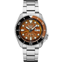 Seiko 5 Sports SRPJ47 Men&#39;s 42.5mm Automatic Watch - Orange/Stainless - £304.41 GBP