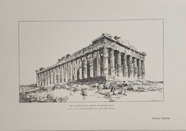 1931 Magazine Picture Parthenon Restoration Pen-Ink Drawing by James Irz... - $21.37