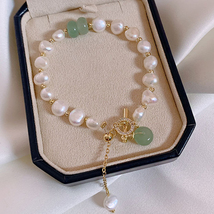 Natural Baroque  Bracelet Natural Stone Beaded Bracelets For Women Jewelry Fresh - £10.99 GBP
