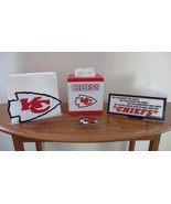 KC Chiefs Home Decor Fan Package, Sign, Tissue Box, Napkin Holder, &amp; Key... - $1,024.04 MXN