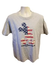 Walt Disney World American Flag Adult Large Gray TShirt - $381.74 MXN