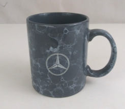 Color Craft Gray Ceramic Smoky Marble Tone Mercedes Benz Logo Coffee Cup 3.75&quot; - £9.18 GBP