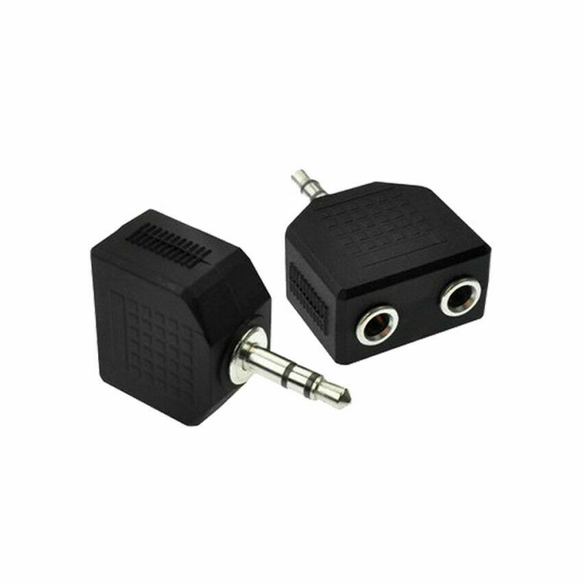 Primary image for 3.5mm Stereo Audio Jack Plug 1 Male to 2 Female Headphone Y Splitter AUX Adapter
