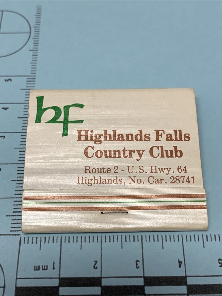Vintage Matchbook Highlands Falls Country Club Highlands N. Carolina gmg... - $12.38 Vintage Matchbook Highlands Falls Country Club Highlands N. Carolina gmg... - $12.38