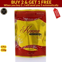 1× Hemani Henna Brown with Rose Color Natural hair Dye Powder 150g حنة بني  - £12.10 GBP
