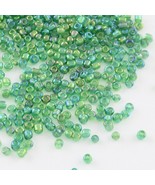 Z 1 pound 12/0 Glass Seed Beads Round Rainbow dark GREEN 2mm 123 - $18.17 CAD