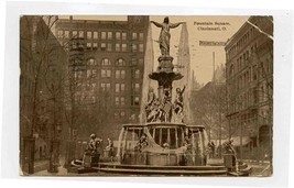 Fountain Square Postcard Cincinnati Ohio 1908 - £7.78 GBP